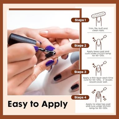 JEWHITENY 23 PCS Gel Nail Polish Set 20 Color Jelly-like Nail Polish Suitable for Salon and Home DIY Manicure - Image 7