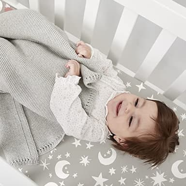 Plushii Crib Sheets for Baby Boys 4 Pack, 28"x 52" Extra Soft Microfiber Crib Sheet Set for Standard Crib & Toddler Mattress Pad, Dinosaur & Elephant & Stars & Navy Blue - Image 5