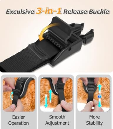 Halypet Cat Harness and Leash Set [MAX Safety 4th-Gen Upgrade] Escape Proof Adjustable Cat Leash Comfortable Soft Vest Easy to Wear Kitten Harness with Reflective Strip for Cats Walking, M Black - Image 3
