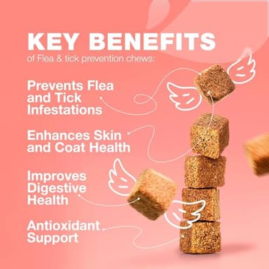 Flea Treatment for Cats - Daily Oral Cat Flea and Tick Treatment Chews - Chewable Kitten Flea Treatment - Soft Treats for All Breeds & Ages - Natural Chicken-Flavor Flea and Tick Supplement for Cats - Image 2