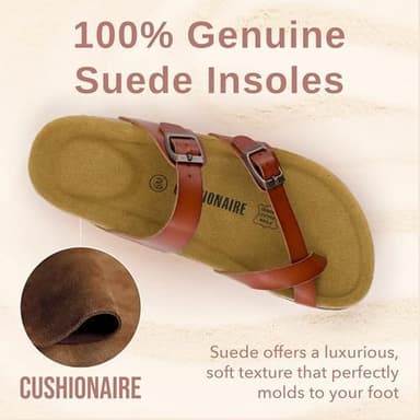 CUSHIONAIRE Women's Luna Cork Footbed Sandal With +Comfort - Image 5