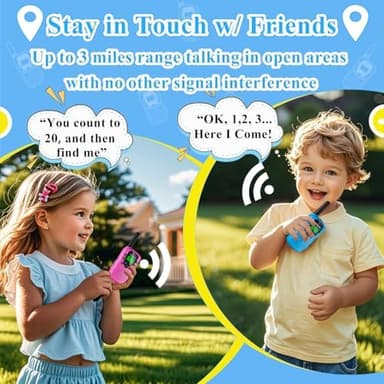 Walkie Talkies for Kids, Walkie Talkie Toys for Girls Boys, Outdoor Toys for Ages 4-8-12, Built-in Flashlight, 22 Channels, Birthday Gifts for 3 4 5 6 7 8 9 10 Year Old Girl Boys - Image 5