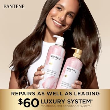 Pantene Rose Water Conditioner, Soothes, Replenishes Hydration, Safe for Color Treated Hair, Nutrient Infused with Vitamin B5 and Antioxidants, Pro-V Blends, 30.0 oz - Image 4