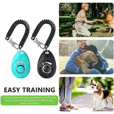 Dog Treat Pouch - 3 Ways to Wear Treat Pouches for Pet Training and 2 Pieces Clicker Taining for Dogs, Dog Training Treat Pouch Bag and Dog Clicker for Training with Waist Belt Shoulder Strap - Black - Image 4