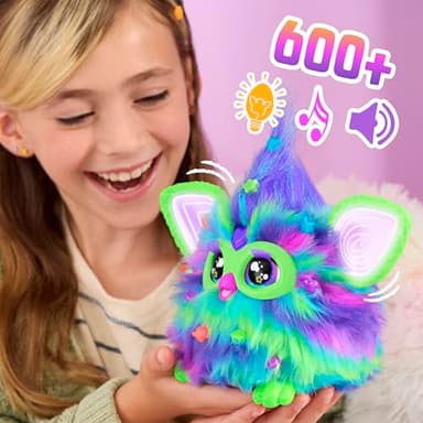 Furby Galaxy Edition, Glow in The Dark, 15 Fashion Accessories, Interactive Plush Toys for 6 Year Old Girls & Boys & Up, Voice Activated Animatronic (Amazon Exclusive) - Image 4
