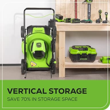 Greenworks 80V 21" Brushless Cordless (Push) Lawn Mower (75+ Compatible Tools), 4.0Ah Battery and 60 Minute Rapid Charger Included - Image 9