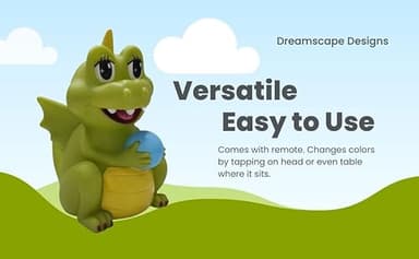 Dragon Baby Nightlight: 7 Colors, Touch & Remote Control, Sturdy Nursery Light for Baby and Toddler - Ideal Animal Night Light for Girls and Boys. - Image 4