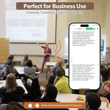 Translation Earbuds Real Time – AI Language Translator & Bluetooth Headphones with Fidget Spinner, 150+ Languages, Offline Mode, 0.5s Response for Travel, Business, Learning - Image 4