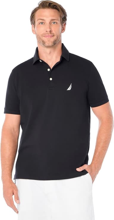 Nautica Men's Short Sleeve Solid Stretch Cotton Pique Polo Shirt - Image 2
