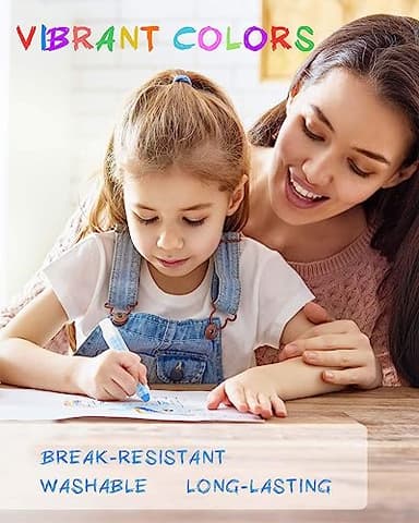 NewFamily Dustless Chalk for Kids, Colored Sidewalk Chalk With Holder,Non-Toxic Washable Toddlers Chalks Drawing Writing for Outdoor Art Play,Blackboard(12 Pcs) - Image 2