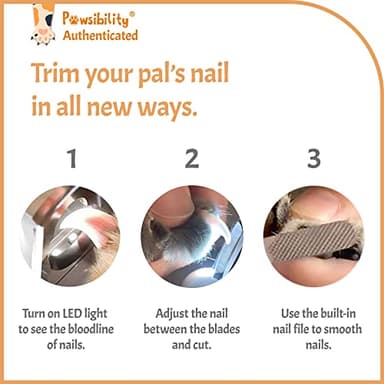 Pawsibility - Reinvented Pet Nail Clippers for Your Pal - USB Rechargeable LED Light for Bloodline | Razor Sharp and Durable Blade | Vets Recommended Trimming Tool for Dogs and Cats - Pink - Image 3