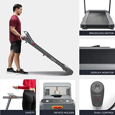 Sunny Health & Fitness HELIUS LITE Premium Dual Mode Walking/Running Treadmill with Advanced Brushless Technology & Exclusive SunnyFit App Enhanced Bluetooth Connectivity - Image 5