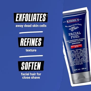 Kiehl's Facial Fuel Moisturizer with SPF 20 for Men, Energizing Face Moisturizer for Dull Skin, Non-Greasy Feel, Hydrating Lotion & Broad Spectrum Sunscreen, with Caffeine & Vitamin C - 2.5 fl oz - Image 4