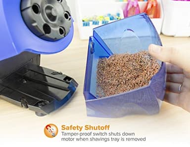 Bostitch Office QuietSharp 6 Electric Pencil Sharpener, Heavy Duty Classroom Sharpener, Size Selector with 6 Different Sizes, Perfect for Classroom and Homeschool Use, Blue - Image 8