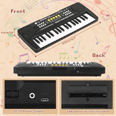 37 Key Upgrade Piano Keyboard for Kids Musical Toys for 3 4 5 6 Year Old Girls Keyboards Pianos for Beginners with Microphone for 3+ Year Old Boys Girls Gifts - Image 3