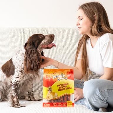 Jungle Calling Dog Treats, Duck Breast Wrapped Rawhide Sticks for Dogs, Grain-Free Natural Chewy Treats Picky Dogs, Puppy Chews Snacks,10.6 oz - Image 8
