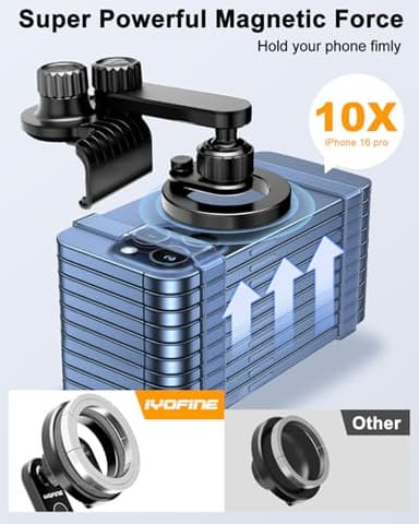 IYOFINE Tesla Phone Mount for tesla model y accessories 2025, No Glue Required, for MagSafe Magnetic Car Dash Phone Holder for Tesla Model 3/Y/S/X/Cybertruck Accessories (for Model 3/Y/S/X/Cybertruck) - Image 5