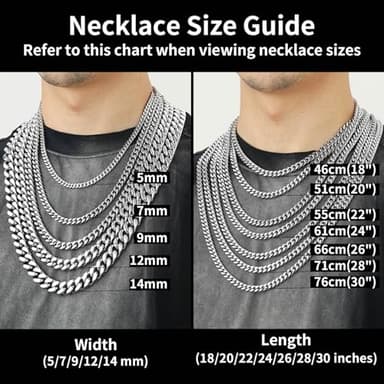 Stainless Steel Mens Cuban Link Chain, Miami Cuban Chain Necklace for Men, 9mm Wide Hip Hop Mens Jewelry, 20" - Image 6