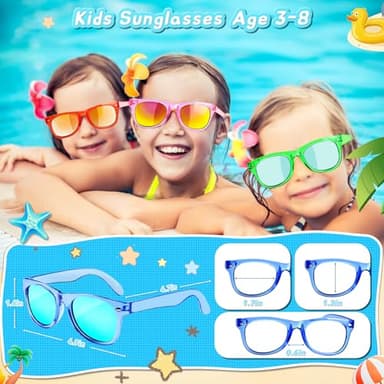 Kids Sunglasses Party Favors - Boys Girls Valentines Day Gifts, Neon Sunglasses with UV 400 Protection for Kids Classroom Favors Birthday Goodie Bags Stuffers - 16 Packs - Image 5