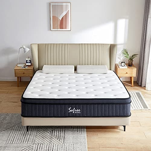 sofree bedding Queen Size 10 Inch Memory Foam Hybrid Mattress, Pocket Spring in a Box for Motion Isolation, Strong Edge Support, Pressure Relief, Medium Firm, CertiPUR-US - Image 1