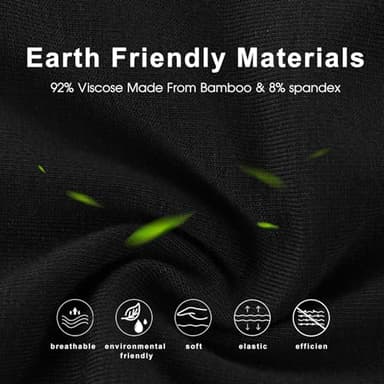 BAMBOO COOL Men's Long Boxer Briefs Performance Long Leg Sports Boxer Brief Underwear MultiPack - Image 2