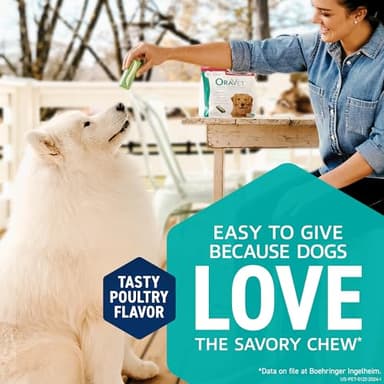 ORAVET Dental Chews for Dogs, Oral Care and Hygiene Chews (Medium Dogs, 25-50 lbs.) Purple Pouch, 30 Count - Image 8