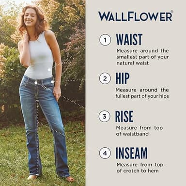 WallFlower Women's InstaStretch Luscious Curvy Bootcut Jeans, Twinkle, 9 - Image 6