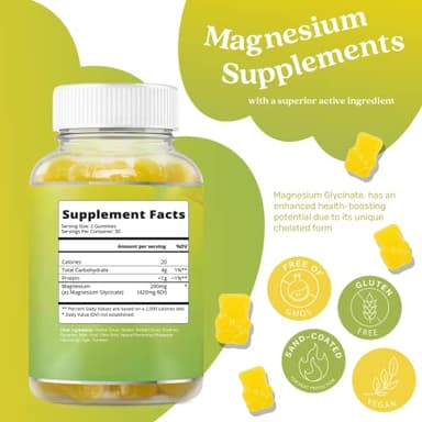 BeLive Magnesium Gummies 200mg - 60 Ct | Magnesium Glycinate Supplements for Relaxation, Stress Relief, and Sleep for Adults & Kids - Tasty and Tangy Pineapple Flavor - Image 3