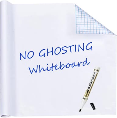 HAMIGAR Whiteboard Sticker for Wall 18" x 79" Dry Erase Board Wallpaper Peel and Stick, White Board Stick on Wall, Contact Paper Adhesive Poster Board Whiteboard with 1 Marker - Image 2