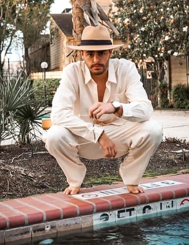 COOFANDY Mens Linen Sets 2 Piece Long Sleeve Button Down Cuban Shirt and Pants Set Summer Beach Set Outfits - Image 3