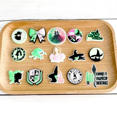 YAUNFY 15pcs Witch Shoe Charms,Wizard Merch Shoe Decoration Charms Gifts for Birthday Party Favors - Image 7