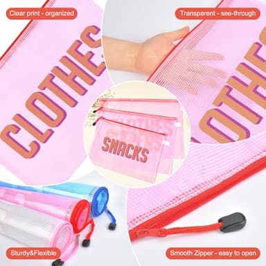 KUIRAN 3pcs Hospital Bag Organizing Pouches for Labor and Delivery, Maternity Essentials Diaper Bag Organizer for Mom Travel - Pink - Image 3