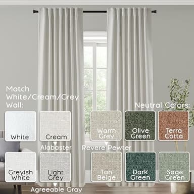 PANELSBURG 90 Inch Blackout Drapes for Nursery Girl Boy Neutral Curtains for Living Room Bedroom Light Grey Black Out Curtains 90 Inch Long Thermal Drapes - Image 2