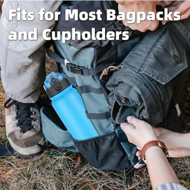 OLDLEY Insulated Water Bottle 20oz Water Bottles with Straw, Stainless Steel Water Bottle with 3 Lids, Double Wall Vacuum Bottles for Adult Kids, Sports Bottles for School Travel,Blue - Image 6