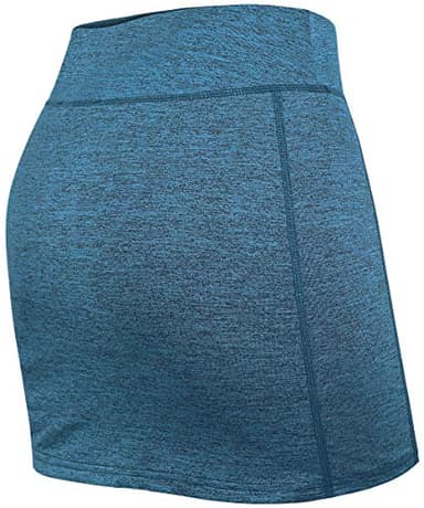BLEVONH Womens Summer Tennis Skirts with Shorts Underneath, Pickleball, Athletic, Workout and Golf Skorts with Pockets Blue Green Medium - Image 3
