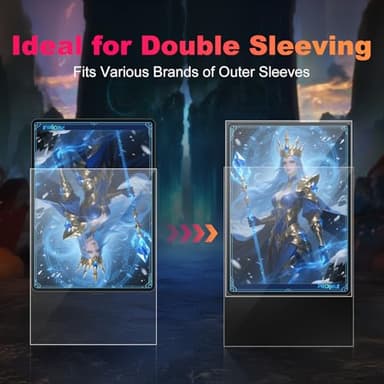 1200 Pack Card Sleeves Clear, Perfect Fit Inner Sleeves Ideal for Double-sleeving, Trading Card Sleeve Compatible with MTG, PKM, TCG and Gaming Cards (60 Microns) - Image 2