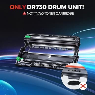 Compatible DR730 (Not Toner) Replacement for Brother Drum DR730 DR-730 Compatible with MFC-L2750DW HL-L2370DW MFC-L2710DW HL-L2350DW DCP-L2550DW Printer (2 Pack, Black) - Image 7