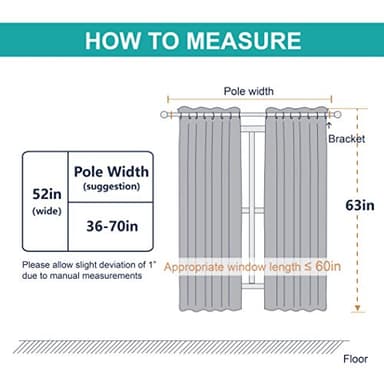 NICETOWN Bedroom Full Blackout Curtain Panels, Super Thick Insulated Window Covers, Complete Blackout Draperies with Black Liner for Short Window(Biscotti Beige, Set of 2 PCs, 52 by 63-inch) - Image 8