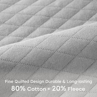 Yoofoss Baby Sleep Sack 6-12 Months 1.0 Tog Long Sleeve Sleep Sack Cotton Wearable Blanket for Infants 2-Way Zipper Quilted Sleeping Sacks(Medium) - Image 7