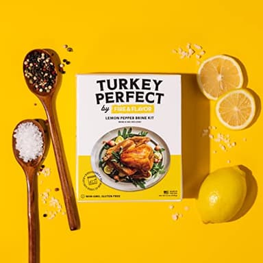 Fire & Flavor Lemon Pepper Turkey Perfect Brine - Turkey Brine Kit with Bag for Roasting, Grilling, Smoking, and Frying - Brining Seasonings for Cooking and Turkey Brine Bag - Turkey Brine and Rub Kit - Image 8