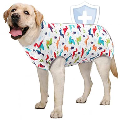 AOFITEE Dinosaur Dog Recovery Shirt - Anti Licking Onesie Jumpsuit for Female Dogs After Spay Surgery, Abdominal Wounds, E-Collar Alternative - 6X-Large - Image 1