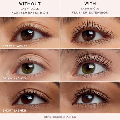 Lancôme Lash Idôle Flutter Extension Lash-Lengthening Mascara - Black Mascara for Instant Lash Extension Look - Clump & Flake Resistant Up To 24H Wear - Black - Image 3
