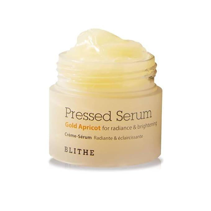 BLITHE Pressed Serum Gold Apricot | Glow Serum for Face | Glass Skin Korean Skincare & Face Moisturizer for Dry Skin 0.91 fl oz - Image 1