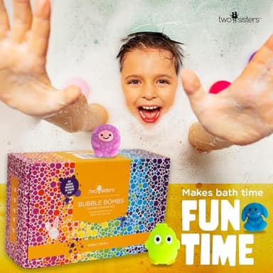 Easter Bath Bombs for Kids with Surprise Toys Inside (6 Pack) - Easter Basket Stuffers for Boys and Girls - Large Spring Bubble Bomb, Made in USA, Incredible Fragrances & Colors by Two Sisters - Image 5