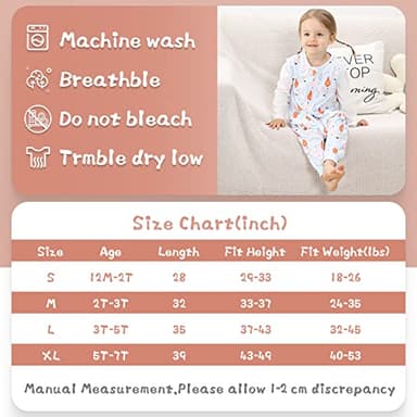 WONDAY Toddler Sleep Sack with Legs,Toddler Sleep Sacks,0.5T Sleeveless Baby Sleep Bag Wearable Blanket,with Feet (Pear,5T-7T) - Image 4