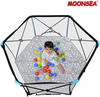 Hexagon Playpen Mat, Baby Playmat Fits Regalo Portable Play Yard 48 Inch and hiccapop 53" PlayPod Playpen, 6 Panel Playpen Mattress Non Slip Pad Mat - Image 6