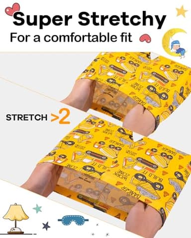 DAUGHTER QUEEN Boys Pajamas 18-24 Months Excavator PJs 100% Cotton Long Sleeve Pj Sets Baby Toddler Sleepwear Tractor Jammies Vehicles Clothes Outfits 18m/Mo, 24m/Mth - Image 3