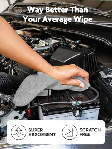 Fantasticlean Microfiber Cleaning Cloth Roll -75 Pack, Tear Away Microfiber Towels, 12" x 12", Reusable, Washable, Scratch Free, Ultra Absorbent Dish Rags for Car, Home, Garage or Shop (Grey) - Image 9