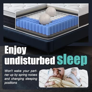 Soxgim King Mattress 12 inch King Size Mattress 80"*76"*12" Healthy Material Soft Comfortable Breathable Four-Sided Reinforcement Quiet Easy to Clean Vacuum Packed King - Image 5