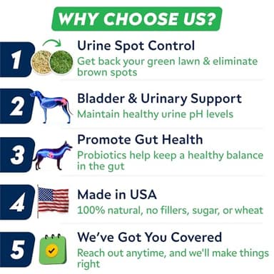 STRELLALAB Green Grass Dog Chews - Dog Pee Grass Helper - Supplement Urine Neutralizer for Grass Burn Spots - Grass Treatment for Pet Urine - Pee Lawn Repair Treats with Probiotics - Made in USA - Image 5